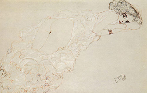 Reclining Woman Gustav Klimt